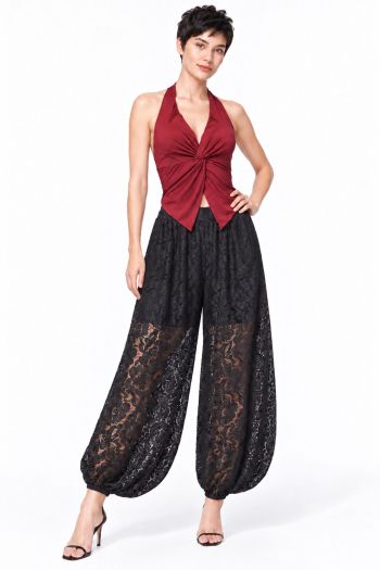 SHEER LACE PANTS