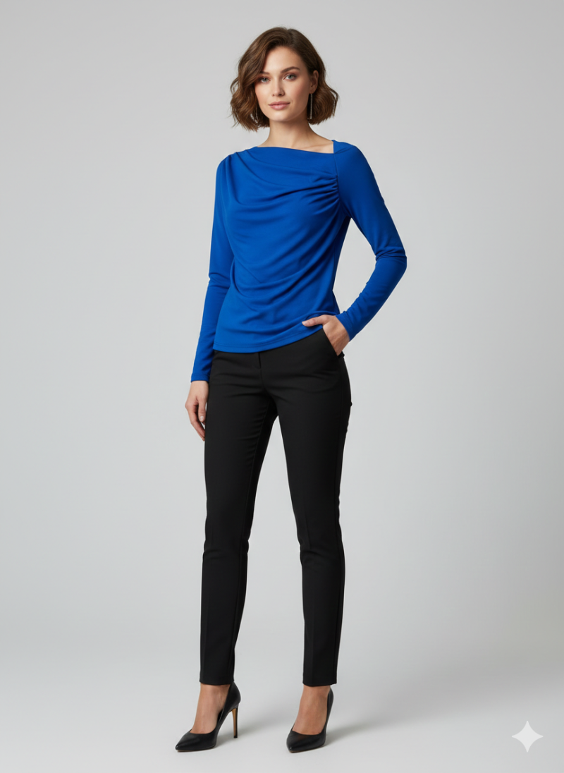 " Royal Drape Long Sleeve" μπλούζα Φωτογραφία από " Royal Drape Long Sleeve" μπλούζα