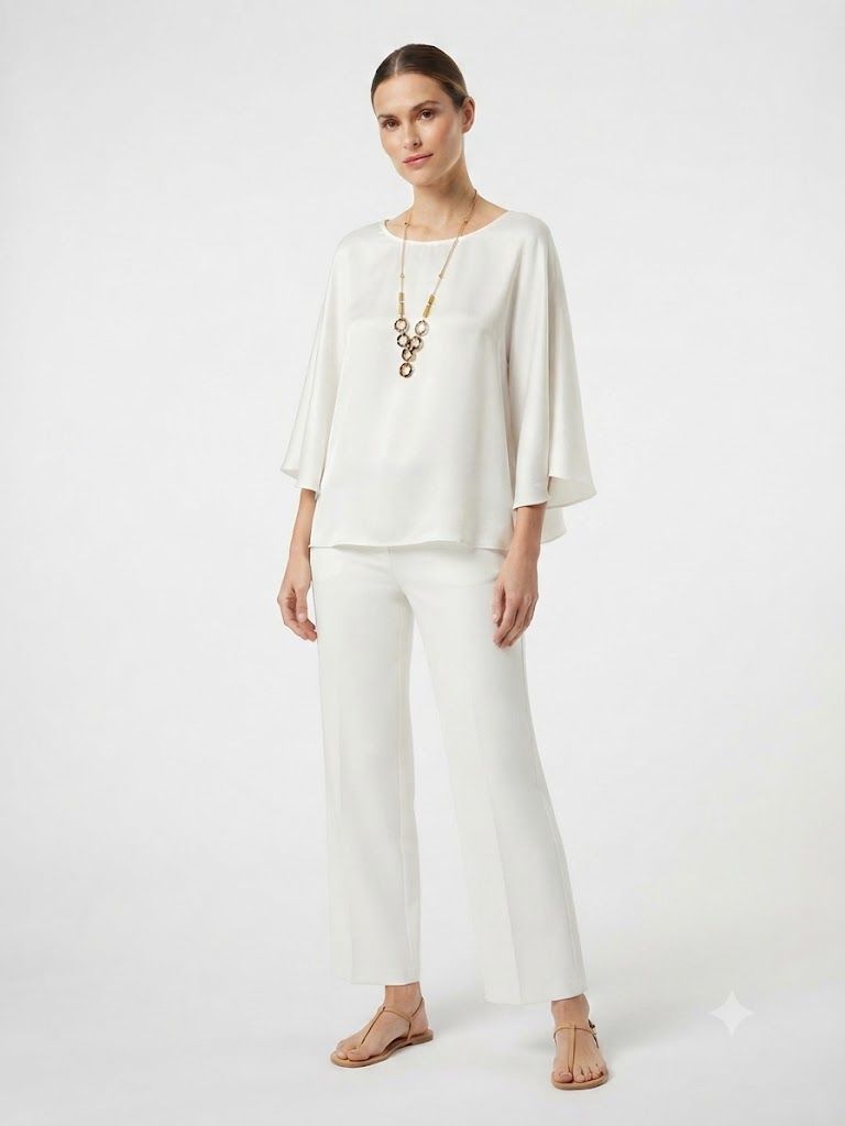 Φωτογραφία από Elegant Flare-Sleeve Blouse