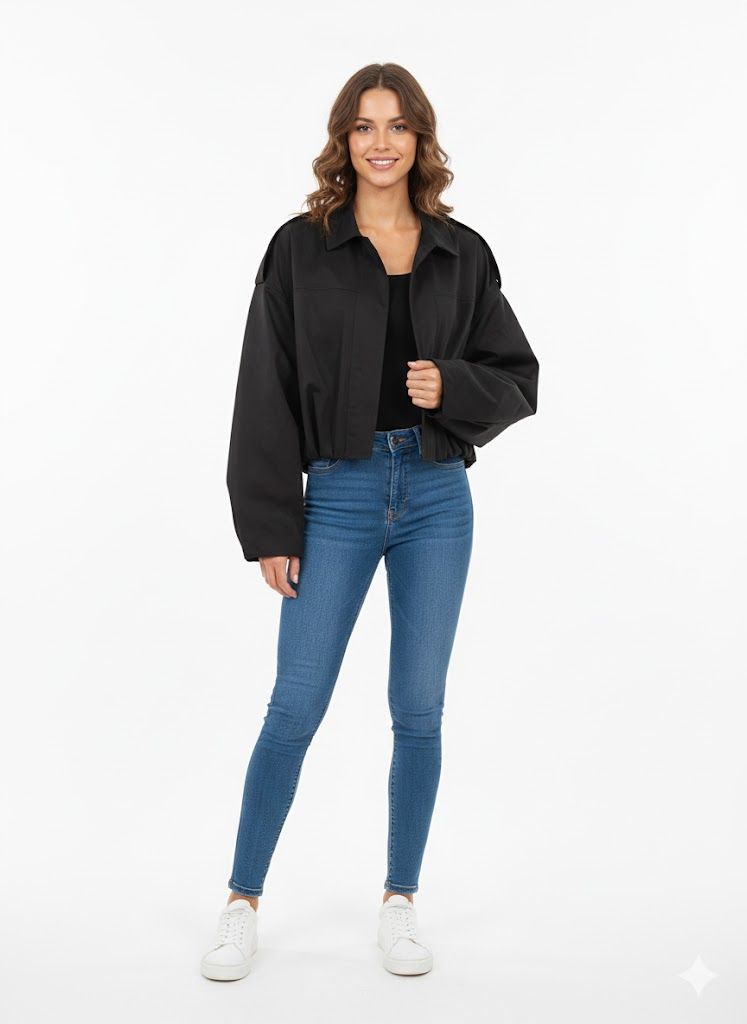 Φωτογραφία από " Classic Rebel Crop " τζάκετ 