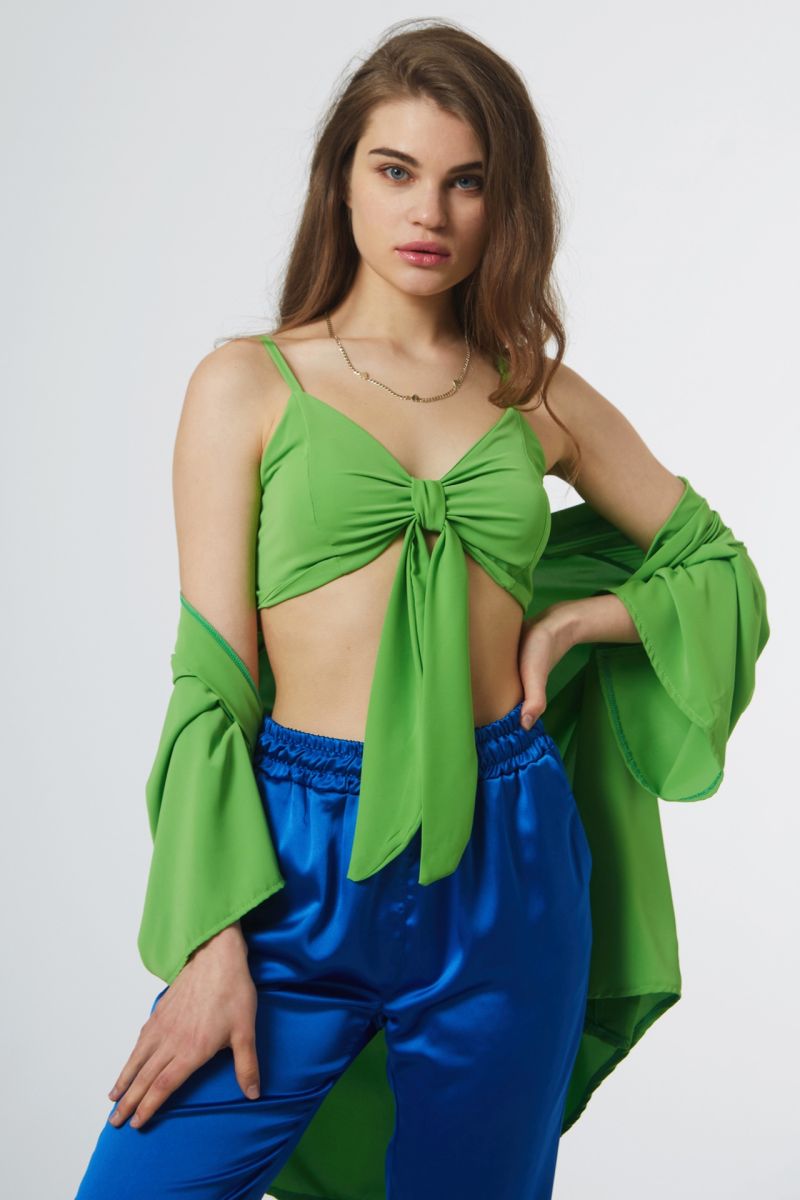 Φωτογραφία από Σετ crop top και ριχτή ζακέτα 
