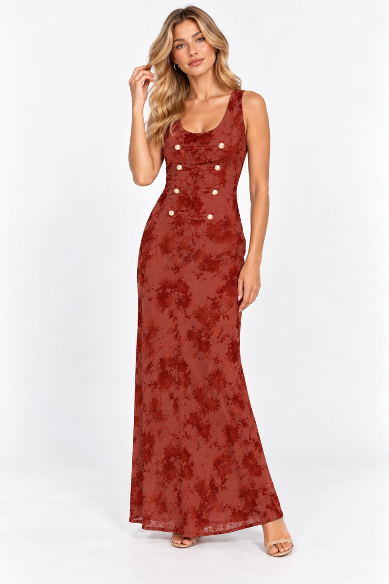Φωτογραφία από Floral Burnout Maxi Dress